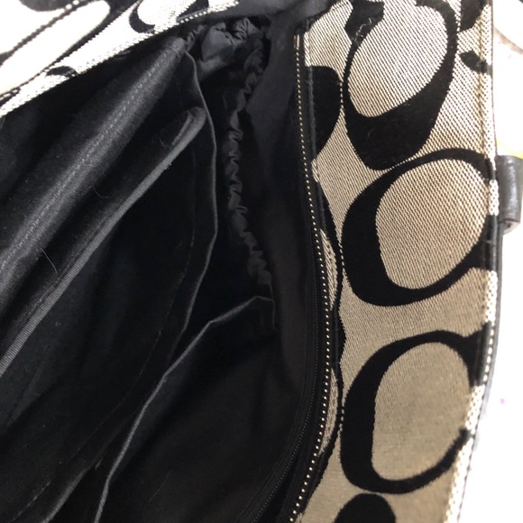 Coach Signature XL Baby Diaper Tote Bag Black EUC